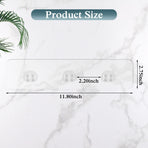 2 Pack Transparent Shower Caddy Adhesive for Replacement, No Drilling , Soap Holder, Bathroom Storage Shelves and Kitchen Racks