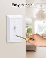 2-Pack Classic Beadboard Single Toggle Light Switch Cover Plate, Unbreakable Polycarbonate Decorative Switch Plate Covers, Pure White 1 Gang Wall Plate