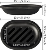 Soap Dish for Shower, 2pcs Soap Dishes Soap Savers for Bar Soap, Soap Bar Holder Shower with Drip Tray, Plastic Soap Holders with Drain for Kitchen Sink, Easy to Clean, Keeps The Soap Dry