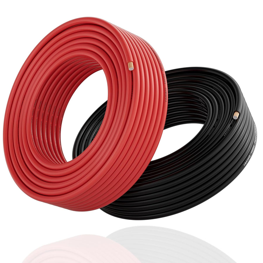 12 Gauge Wire (2-Pack Red/Black Each 25 FT), 12AWG CCA, Low Voltage Automotive Primary Harness Wire for Battery, Car Audio, Remote Trailer, Security Alarm, Hook Up Electrical Wires for DIY DC