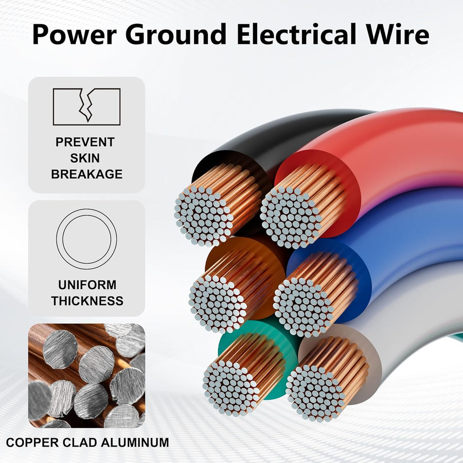 12 Gauge Wire (2-Pack Red/Black Each 25 FT), 12AWG CCA, Low Voltage Automotive Primary Harness Wire for Battery, Car Audio, Remote Trailer, Security Alarm, Hook Up Electrical Wires for DIY DC