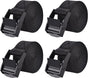 Cinch Tie Down Strap Lashing Straps Heavy Duty Nylon Straps with Cam Buckles for Cargo, Trucks, Boat, Motorcycle,SUP, Kayak, Canoe, Trailer (1m, Black - 4 Pack)