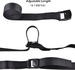 Cinch Tie Down Strap Lashing Straps Heavy Duty Nylon Straps with Cam Buckles for Cargo, Trucks, Boat, Motorcycle,SUP, Kayak, Canoe, Trailer (1m, Black - 4 Pack)