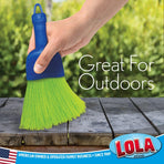Whisk Broom, Hand Brush, Durable Bristles, Whisks Away Dirt & Debris, Compact, Hang Hole for Easy Storage, Indoor/Outdoor, 1 Pack