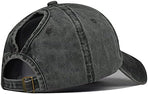 Ponytail Baseball Hat Distressed Retro Washed Womens Twill