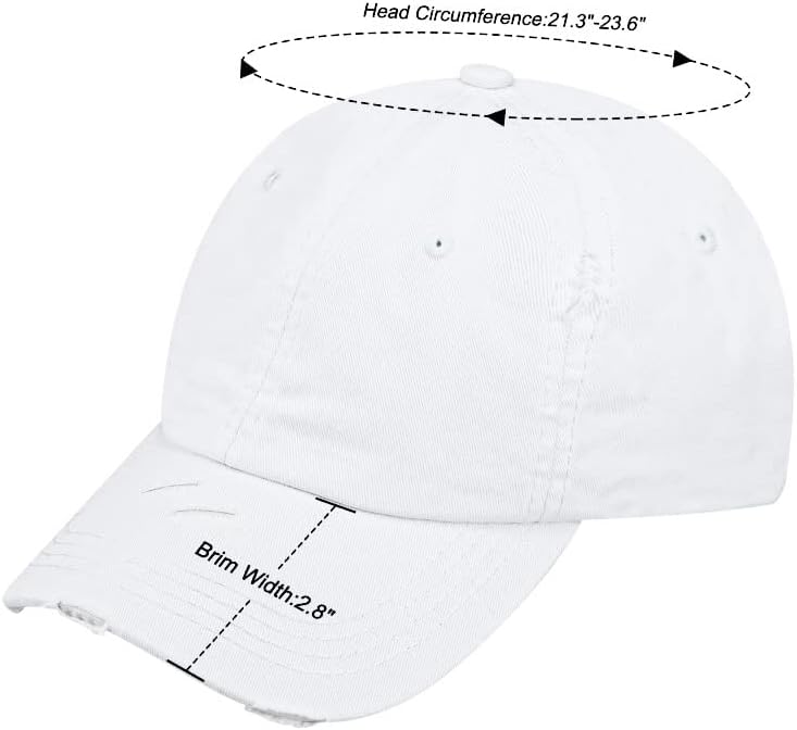 Ponytail Baseball Hat Distressed Retro Washed Womens Twill