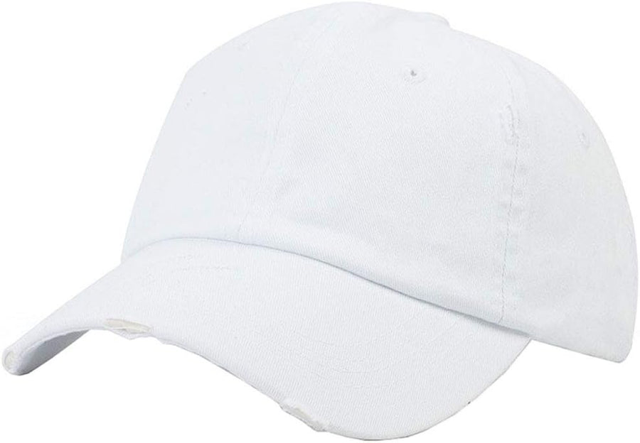 Ponytail Baseball Hat Distressed Retro Washed Womens Twill