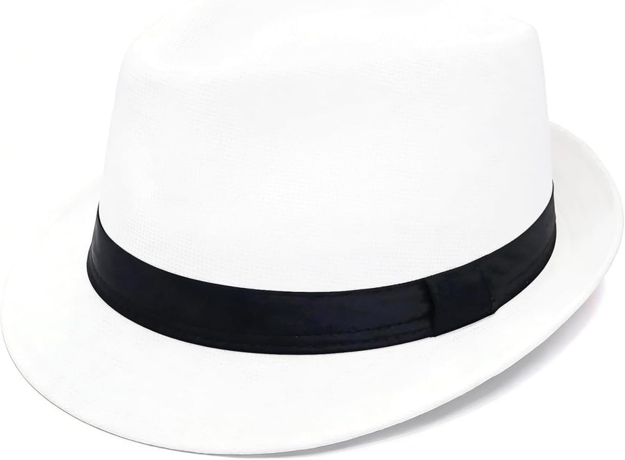 1920s Men Fedora Hat Cap for Men,Manhattan Hat for 1920s Mens Gatsby Costume Accessories