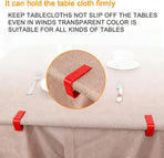 Transparent Clear Tablecloth Clips, Plastic Table Cloth Clips，Table Cover Holder Clamps，Table Cloth Holder for Christmas Home Wedding Party Indoor Outdoor Camping Picnic