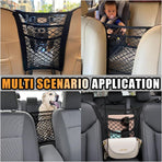 Universal Car 3-Layer Mesh Organizer Bag, Auto Seat Back Pocket Stretch Net Storage, SUV
