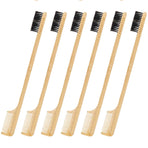 3 Pieces Moustache Comb and Brush Beard Edge Brushes 2-in-1 Sapling Wood Mustache Comb Gentle Control Bamboo Eyebrow Hair Tool