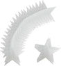 60 Pcs Glitter Star Cutouts Paper Double Printed Paper Star Decorations, 6 Inch Stars Decoration for Wedding Party Bulletin Board Classroom Decoration Supply (Silver)