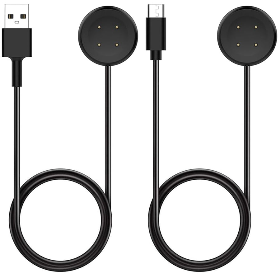 Charger for Google Pixel Watch 2 & 3, Replacement USB-A/C Charging Cable Cord for Smart Watch (3.3ft/1m) (Black)
