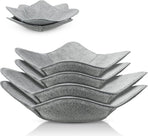 Microwave Bowl Cozy Holders for Hot Food Bowl Pot Plate in 2 Sizes Heat Proof Polyester Potholder Protector Food Soup for Bouillon(Gray,4 Pieces)