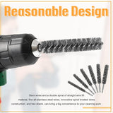 Stainless Steel Bore Brush Stainless Steel Bristles Wire Brush for Power Drill with Hex Shank Handle (0.8 cm, 1 cm, 1.2 cm, 1.5 cm, 1.7 cm, 1.9 cm, 6 Pcs)