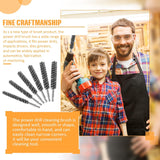 Stainless Steel Bore Brush Stainless Steel Bristles Wire Brush for Power Drill with Hex Shank Handle (0.8 cm, 1 cm, 1.2 cm, 1.5 cm, 1.7 cm, 1.9 cm, 6 Pcs) - Close-Up Angle