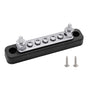 2 x #10 (M5) Studs Power Distribution Block with 5 x #8 (M4) Screws,  4.2" Bus Bar 12V Power Distribution Terminal Block Battery Busbar for Car Audio Solar (Black)
