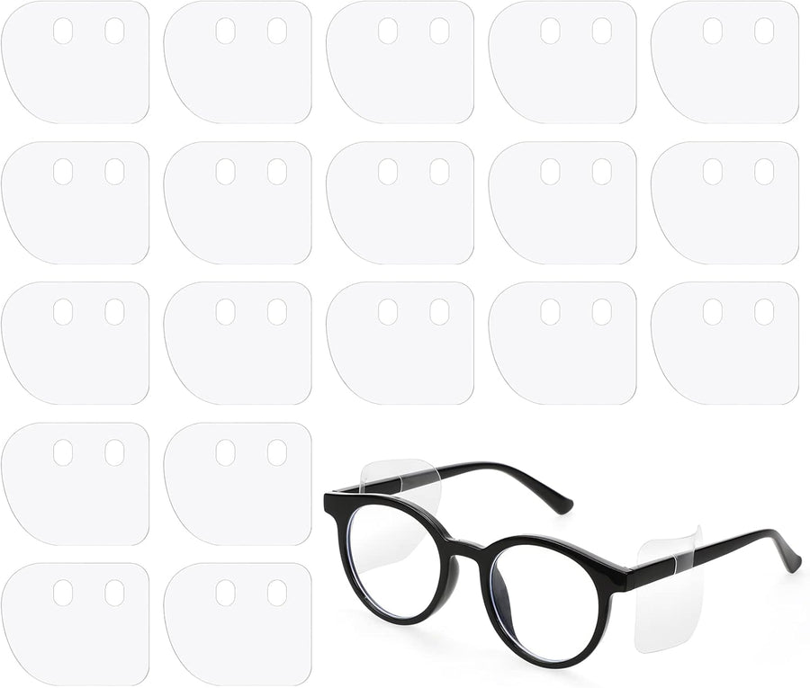 Clear Glasses Safety Side Shields Plastic Protector Shield for Glasses Slip on Side Guards Fit Most Frames