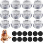 12 Pack Dog Scent Work Tins, Dog Scent Training Box, Pet Nose Metal Container with 12 Magnetic Dots, Smell Training Kit Smell Canisters Aluminum Cans for Pet (Hexagon)