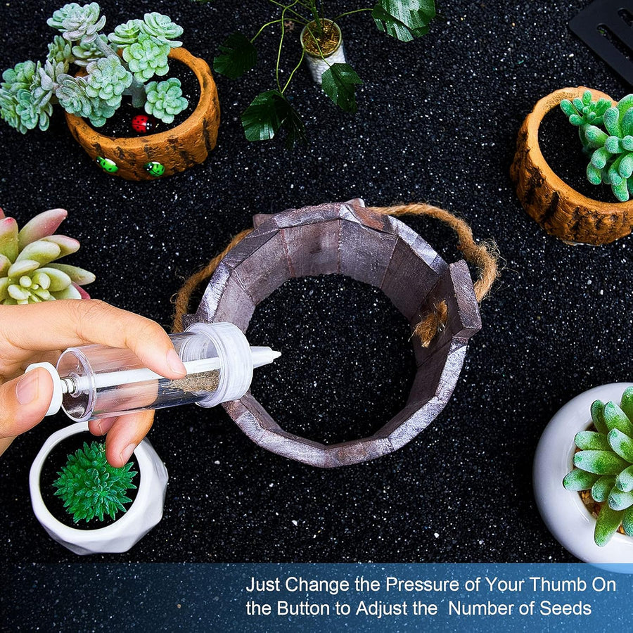 Mini Sowing Seed Dispenser Sower Seed Spreader Garden Planter Hand Seeder Tool Seed Manual Planter Garden Flower Plant Sower Planter Mini Hand Garden Seed Dispenser Planter Starter Seeder