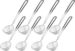 8 Pieces Hot Pot Strainer Scoops, Stainless Steel Hot Pot Strainer Spoons 2. 5 Inch Mini Mesh Skimmer Spoon Asian Ladle with Handle for Home, Black