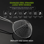 8 Pieces Hot Pot Strainer Scoops, Stainless Steel Hot Pot Strainer Spoons 2. 5 Inch Mini Mesh Skimmer Spoon Asian Ladle with Handle for Home, Black