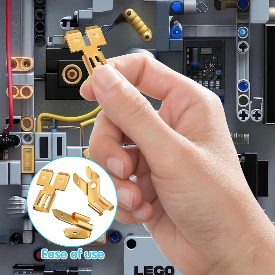 48Pcs Female Spade Connector, Double Spade Connector, Piggyback Spade Connector 16 Each, Chair Terminal Quick Disconnect Adapter, Piggyback Spade Connectors, Connectors Combination Kit