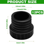 12Pcs Light Socket Covers, Safety Cap Plugs for String Lights, Protective Caps for Recessed/Standard Sockets (Black)