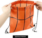 Small Sport Drawstring Bags - 12 Pack Basketball Style Foldable Polyester Backpacks with Adjustable Straps Candy Bag - 10 x 12 Inch