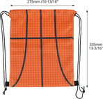 Small Sport Drawstring Bags - 12 Pack Basketball Style Foldable Polyester Backpacks with Adjustable Straps Candy Bag - 10 x 12 Inch