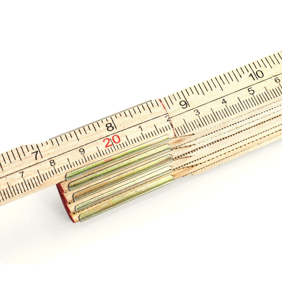 Folding Wood Rule, 6 FT 6 Inch Foldable Ruler with US and Metric Measurements for Carpenters