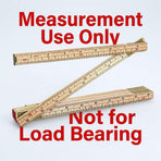 Folding Wood Rule, 6 FT 6 Inch Foldable Ruler with US and Metric Measurements for Carpenters