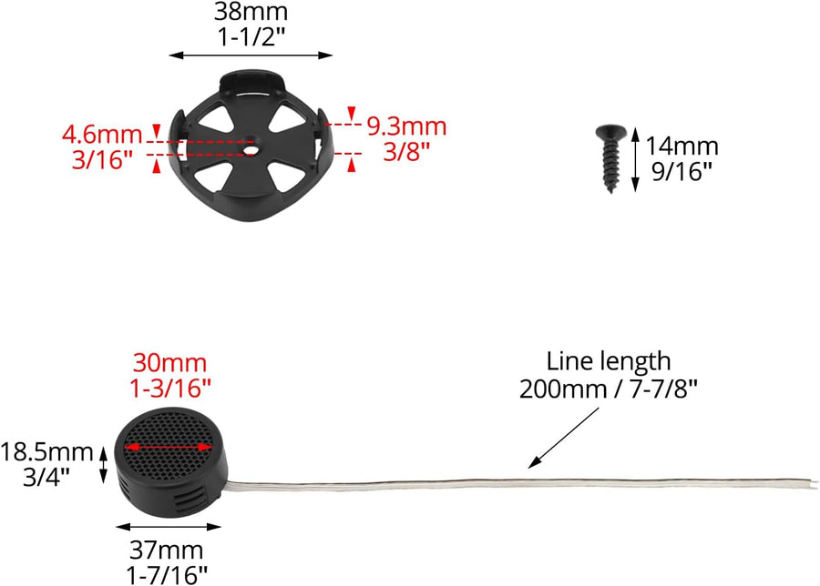 2 Pairs High-Power Neodymium Silk Dome Tweeter Set - 500W, 4 Ohm, Super High Frequency,-for Mini Car Audio Systems