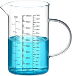 34OZ/1000ML Glass Measuring Cup (Ml/Oz/Cup), 4 Cups Multi-Purpose Kitchen Tool with V-Shaped Spout & Handle