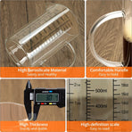 34OZ/1000ML Glass Measuring Cup (Ml/Oz/Cup), 4 Cups Multi-Purpose Kitchen Tool with V-Shaped Spout & Handle