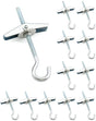 Ceiling Hooks, 12 Packs 3-9/16" Spring Toggle Wing Bolts Wall Fixing Heavy Duty Pothook for Hanging Plants, Swag Hooks Plant Hooks Toggle Hooks