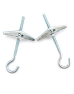 Ceiling Hooks, 12 Packs 3-9/16" Spring Toggle Wing Bolts Wall Fixing Heavy Duty Pothook for Hanging Plants, Swag Hooks Plant Hooks Toggle Hooks