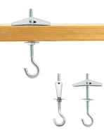 Ceiling Hooks, 12 Packs 3-9/16" Spring Toggle Wing Bolts Wall Fixing Heavy Duty Pothook for Hanging Plants, Swag Hooks Plant Hooks Toggle Hooks