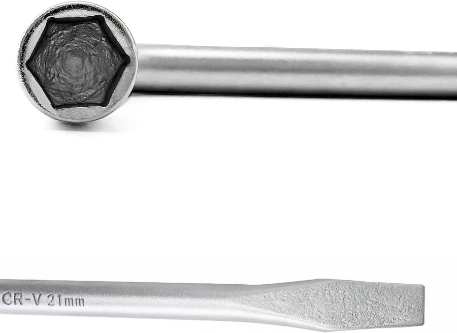 Car Spare Tire Lug Wrench for Jack, 13/16" High Carbon Steel L-shaped Tire Replacement Tool L Type Strong Hexagon Slotted End Socket Wrench