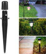 Metal Stakes Solar Lights Replacement Spike, 8 Pack Reinforced Ground Stakes, Replacement Nails for Garden Lights Landscape Pathway Patio Lamps Pole, 0.78x5.36 inches Outdoor Ground Stake