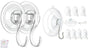 2 Pcs Large Suction Cup Hooks and 10 Pcs Large Suction Cup with Metal Hooks