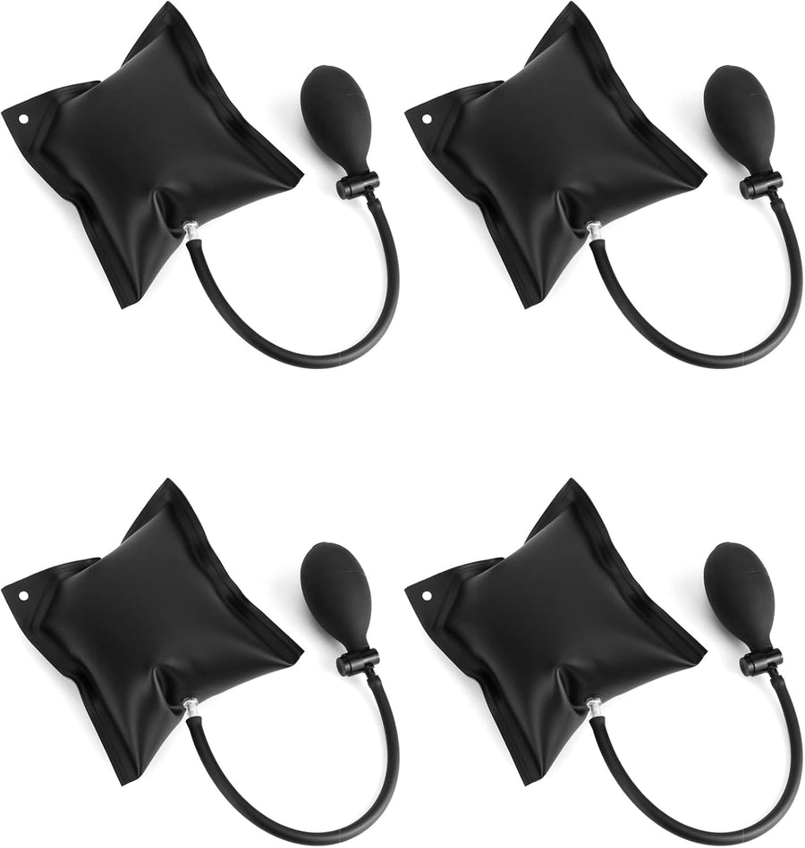 Air Pump Wedge 4 Pack, Adjustable Inflatable Spacer for Door, Window & Vehicle Alignment