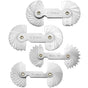 4 Pack Radius Gauge Set, Precision Stainless Steel Measurement Tool for Convex & Concave Surfaces, R0.3-1.5mm/ R1-6.5mm/ R7-14.5mm/ R15-25mm