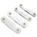 4 Pack Radius Gauge Set, Precision Stainless Steel Measurement Tool for Convex & Concave Surfaces, R0.3-1.5mm/ R1-6.5mm/ R7-14.5mm/ R15-25mm