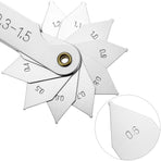 4 Pack Radius Gauge Set, Precision Stainless Steel Measurement Tool for Convex & Concave Surfaces, R0.3-1.5mm/ R1-6.5mm/ R7-14.5mm/ R15-25mm