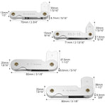 4 Pack Radius Gauge Set, Precision Stainless Steel Measurement Tool for Convex & Concave Surfaces, R0.3-1.5mm/ R1-6.5mm/ R7-14.5mm/ R15-25mm