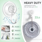 2 Pcs Large Suction Cup Hooks 12 Pcs Small Suction Cup with Metal Hooks