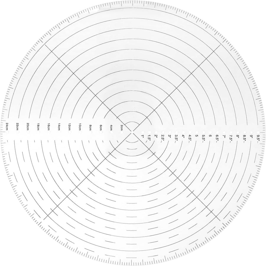 10" Round Center Finder Compass with Clear Acrylic for Precise Circle Marking on Irregular Surfaces, Crafting, Woodworking, and Carpentry Tool