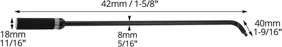 High-Precision Pilot Screw Adjusting Tool – 16.34" Carburetor Adjustment Screwdriver with 110° Angled Rotatable Cutter Tip – Perfect for ATV, UTV, Snowmobile, and Multi-Cylinder Motorcycles