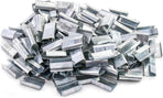 Strapping Open Seal, 200 Pcs Banding Clip Snap-On Gripper Strap Clip for 1/2" Width Strap